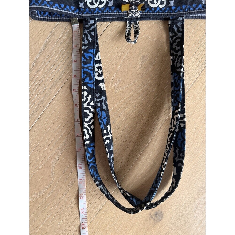 Vere Bradley Canterberry Cobalt Toggle Tote Shoulder Bag Purse - Picture 9 of 11